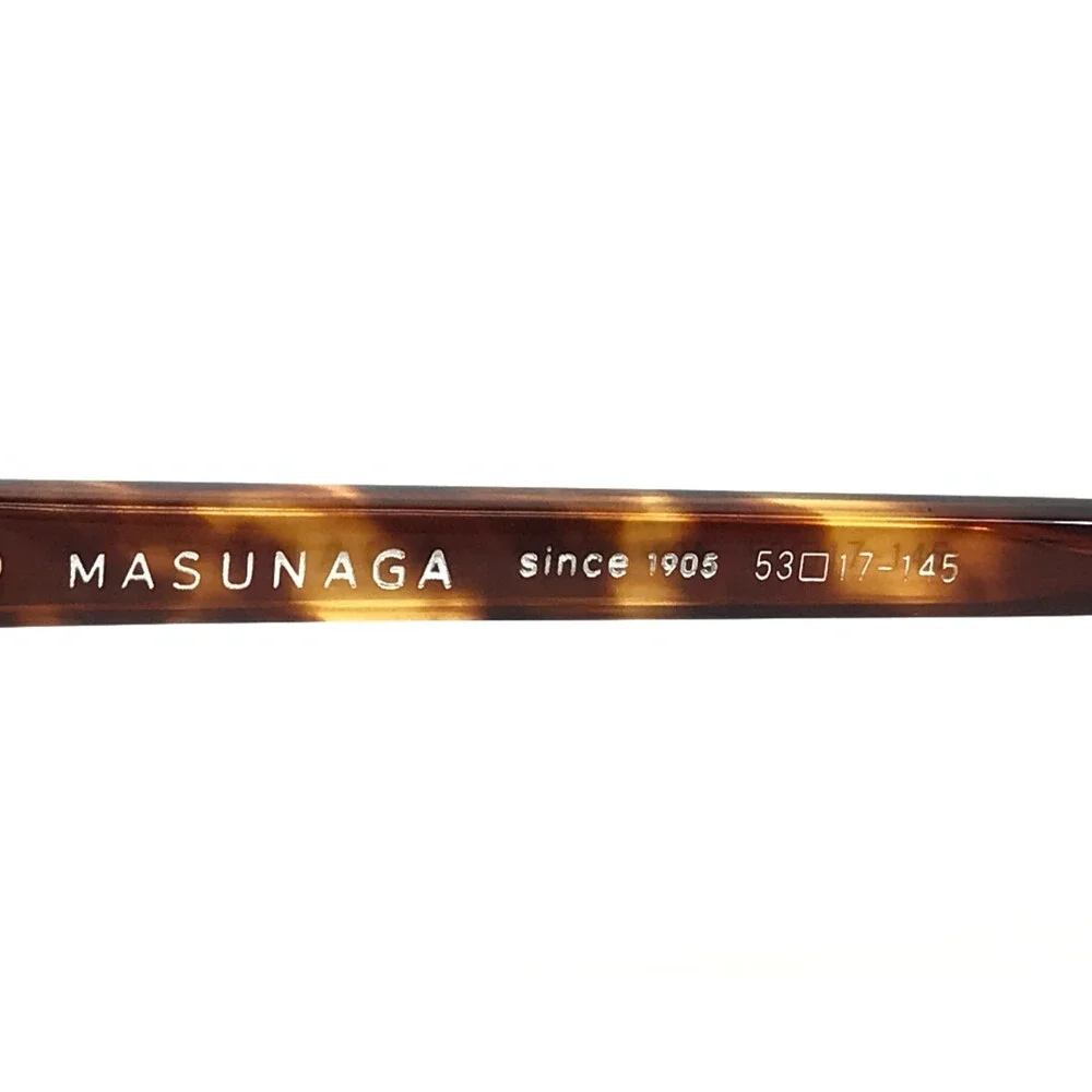 Masunaga Eyeglasses Frames 104 #39 Black Demi Shiny Black Tortoise 53-17-145
